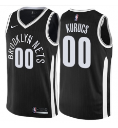 Youth Nike Brooklyn Nets #00 Rodions Kurucs Swingman Black NBA Jersey - City Edition