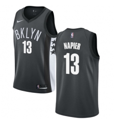 Youth Nike Brooklyn Nets #13 Shabazz Napier Swingman Gray NBA Jersey Statement Edition