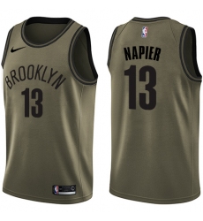 Youth Nike Brooklyn Nets #13 Shabazz Napier Swingman Green Salute to Service NBA Jersey