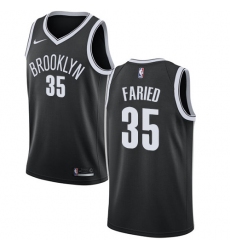 Women's Nike Brooklyn Nets #35 Kenneth Faried Swingman Black NBA Jersey - Icon Edition