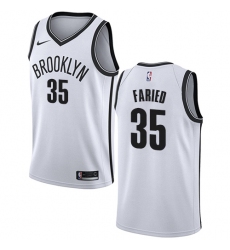 Women's Nike Brooklyn Nets #35 Kenneth Faried Swingman White NBA Jersey - Association Edition