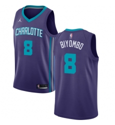 Youth Nike Jordan Charlotte Hornets #8 Bismack Biyombo Swingman Purple NBA Jersey Statement Edition