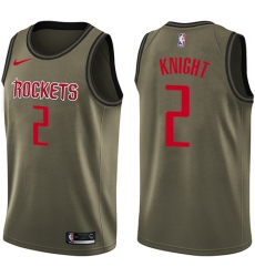Men's Nike Houston Rockets #2 Brandon Knight Swingman Green Salute to Service NBA Jersey