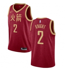 Men's Nike Houston Rockets #2 Brandon Knight Swingman Red NBA Jersey - 2018 19 City Edition