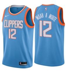 Youth Nike Los Angeles Clippers #12 Luc Mbah a Moute Swingman Blue NBA Jersey - City Edition