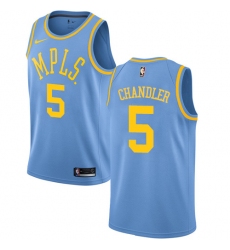 Women's Nike Los Angeles Lakers #5 Tyson Chandler Swingman Blue Hardwood Classics NBA Jersey