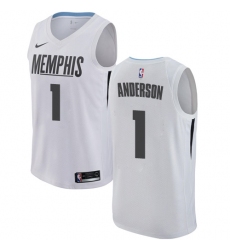 Men's Nike Memphis Grizzlies #1 Kyle Anderson Swingman White NBA Jersey - City Edition