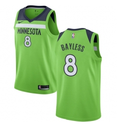 Men's Nike Minnesota Timberwolves #8 Jerryd Bayless Swingman Green NBA Jersey Statement Edition