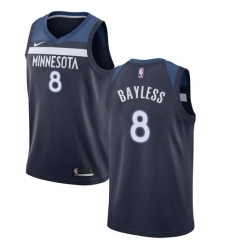 Men's Nike Minnesota Timberwolves #8 Jerryd Bayless Swingman Navy Blue NBA Jersey - Icon Edition