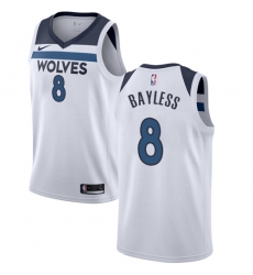 Youth Nike Minnesota Timberwolves #8 Jerryd Bayless Swingman White NBA Jersey - Association Edition