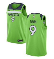 Men's Nike Minnesota Timberwolves #9 Luol Deng Swingman Green NBA Jersey Statement Edition