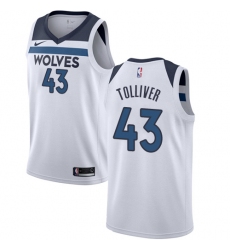 Women's Nike Minnesota Timberwolves #43 Anthony Tolliver Swingman White NBA Jersey - Association