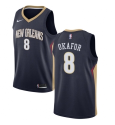 Women's Nike New Orleans Pelicans #8 Jahlil Okafor Swingman Navy Blue NBA Jersey - Icon Edition