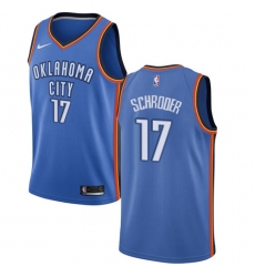 Men's Nike Oklahoma City Thunder #17 Dennis Schroder Swingman Royal Blue NBA Jersey - Icon Edition