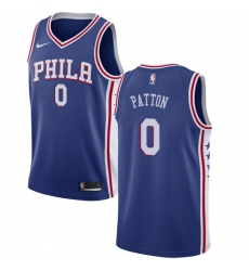 Men's Nike Philadelphia 76ers #0 Justin Patton Swingman Blue NBA Jersey - Icon Edition