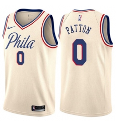 Youth Nike Philadelphia 76ers #0 Justin Patton Swingman Cream NBA Jersey - City Edition