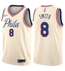 Women's Nike Philadelphia 76ers #8 Zhaire Smith Swingman Cream NBA Jersey - City Edition
