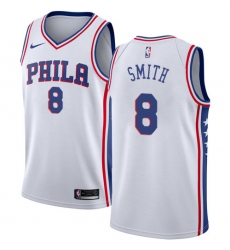 Women's Nike Philadelphia 76ers #8 Zhaire Smith Swingman White NBA Jersey - Association Edition
