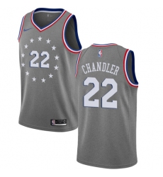 Women's Nike Philadelphia 76ers #22 Wilson Chandler Swingman Gray NBA Jersey - City Edition