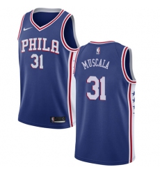 Youth Nike Philadelphia 76ers #31 Mike Muscala Swingman Blue NBA Jersey - Icon Edition