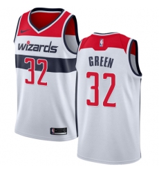 Men's Nike Washington Wizards #32 Jeff Green Swingman White NBA Jersey - Association Edition