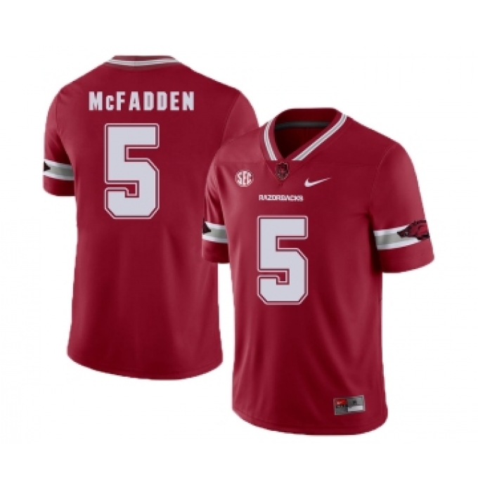 Arkansas Razorbacks 5 Jeremiah McFadden Red College Football Jersey