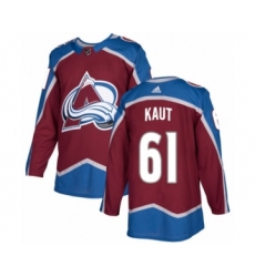 Youth Adidas Colorado Avalanche #61 Martin Kaut Premier Burgundy Red Home NHL Jersey