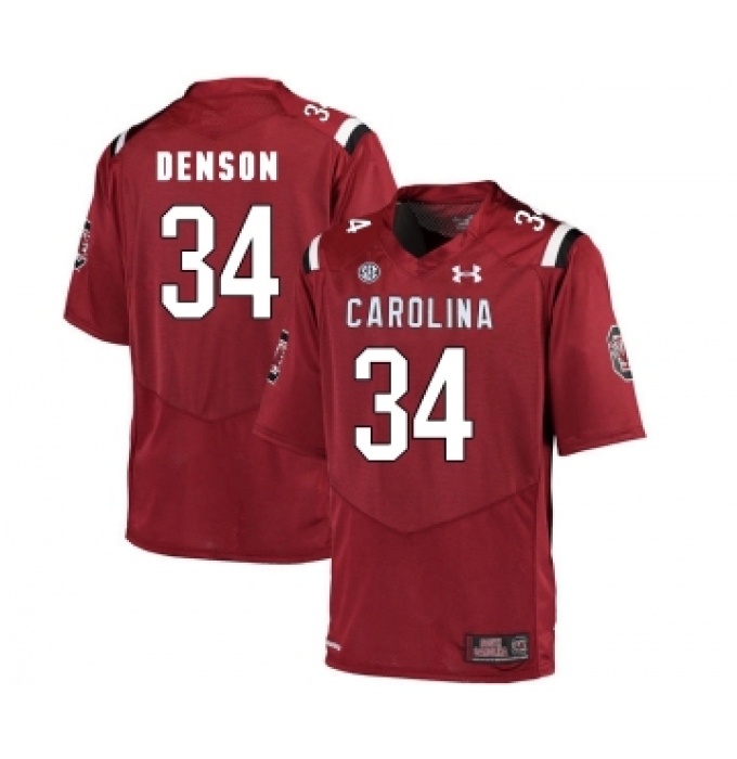 South Carolina Gamecocks 34 Mon Denson Red College Football Jersey