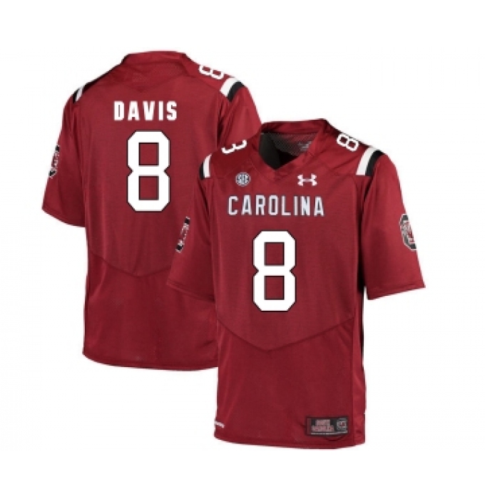 South Carolina Gamecocks 8 Randrecous Davis Red College Football Jersey