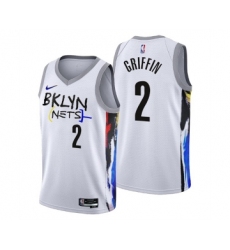 Men's Brooklyn Nets #2 Blake Griffin 2022-23 White City Edition Stitched Basketball Jersey