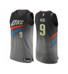 Men's Oklahoma City Thunder #9 Nerlens Noel Authentic Gray Basketball Jersey - City Edition