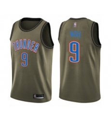 Men's Oklahoma City Thunder #9 Nerlens Noel Swingman Green Salute to Service Basketball Jersey