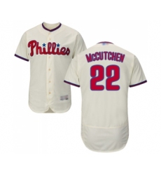 Men's Philadelphia Phillies #22 Andrew McCutchen Cream Alternate Flex Base Authentic Collection Baseball Jersey