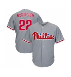 Youth Philadelphia Phillies #22 Andrew McCutchen Replica Grey Road Cool Base Baseball Jersey