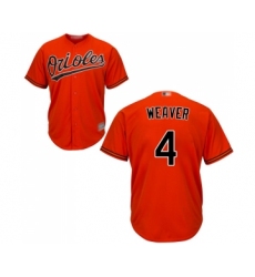 Youth Baltimore Orioles #4 Earl Weaver Replica Orange Alternate Cool Base Baseball Jersey