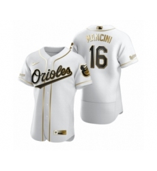 Men's Baltimore Orioles #16 Trey Mancini Nike White Authentic Golden Edition Jersey