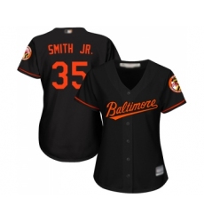 Women's Baltimore Orioles #35 Dwight Smith Jr. Replica Black Alternate Cool Base Baseball Jersey