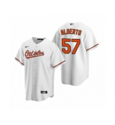 Men's Baltimore Orioles #57 Hanser Alberto Nike White 2020 Replica Home Jersey