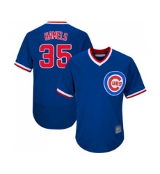 Men's Chicago Cubs #35 Cole Hamels Royal Blue Cooperstown Flexbase Authentic Collection Baseball Jersey