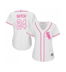 Women's Chicago White Sox #24 Brandon Guyer Authentic White Fashion Cool Base Baseball Jersey