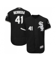 Men's Chicago White Sox #41 Kelvin Herrera Black Alternate Flex Base Authentic Collection Baseball Jersey
