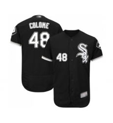 Men's Chicago White Sox #48 Alex Colome Black Alternate Flex Base Authentic Collection Baseball Jersey