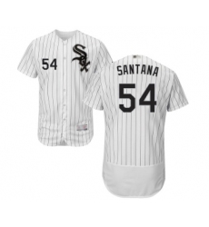 Men's Chicago White Sox #54 Ervin Santana White Home Flex Base Authentic Collection Baseball Jersey