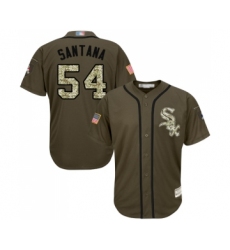 Youth Chicago White Sox #54 Ervin Santana Authentic Green Salute to Service Baseball Jersey
