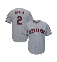 Men's Cleveland Indians #2 Leonys Martin Replica Grey Road Cool Base Baseball Jersey