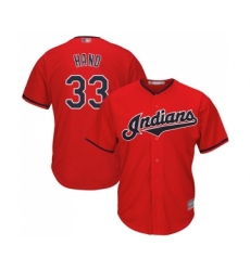 Youth Cleveland Indians #33 Brad Hand Replica Scarlet Alternate 2 Cool Base Baseball Jersey
