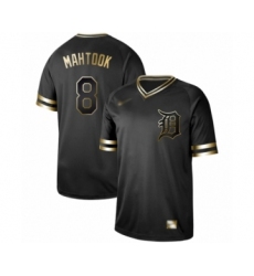 Men's Detroit Tigers #8 Mikie Mahtook Authentic Black Gold Fashion Baseball Jersey