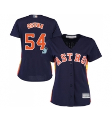 Women's Houston Astros #54 Roberto Osuna Authentic Navy Blue Alternate Cool Base Baseball Jersey