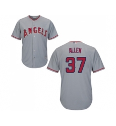Men's Los Angeles Angels of Anaheim #37 Cody Allen Replica Grey Road Cool Base Baseball Jersey