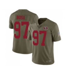 Men's San Francisco 49ers #97 Nick Bosa Limited Olive 2017 Salute to Service Football Jersey